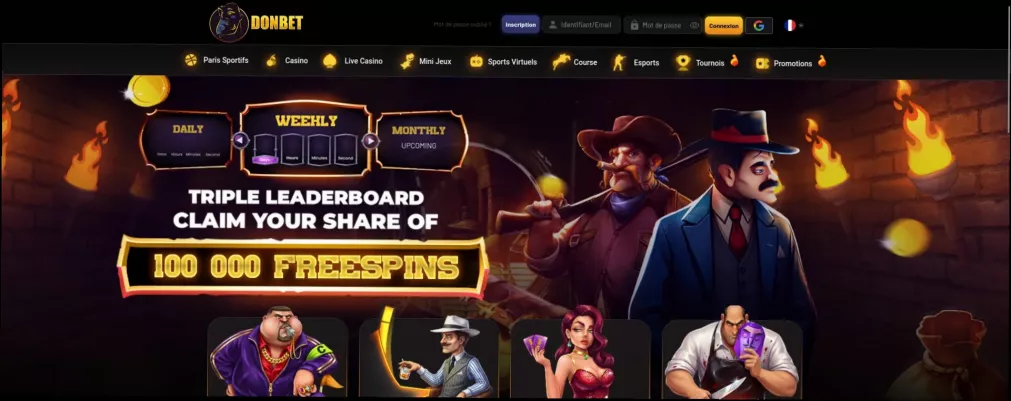 Donbet casino 150% Jusqu'à 750 € + 50 Tours Gratuits